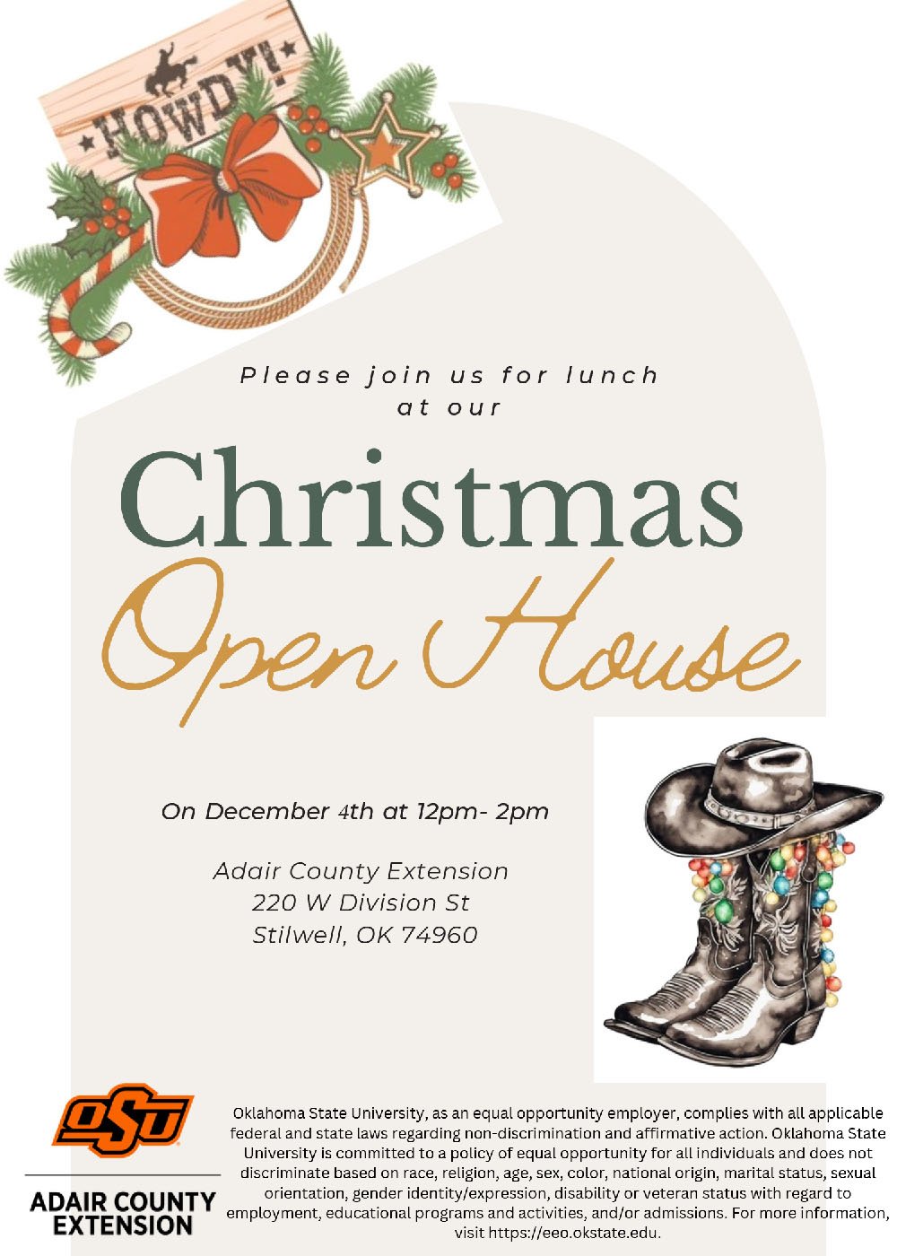 Christmas OSU Extension Office open house