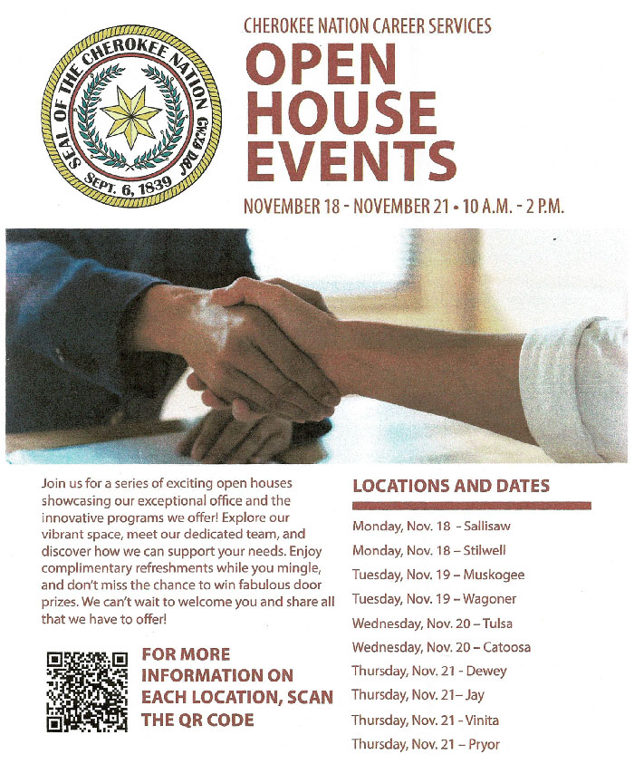 CHEROKEE NATION CAREER SERVICES OPEN HOUSE